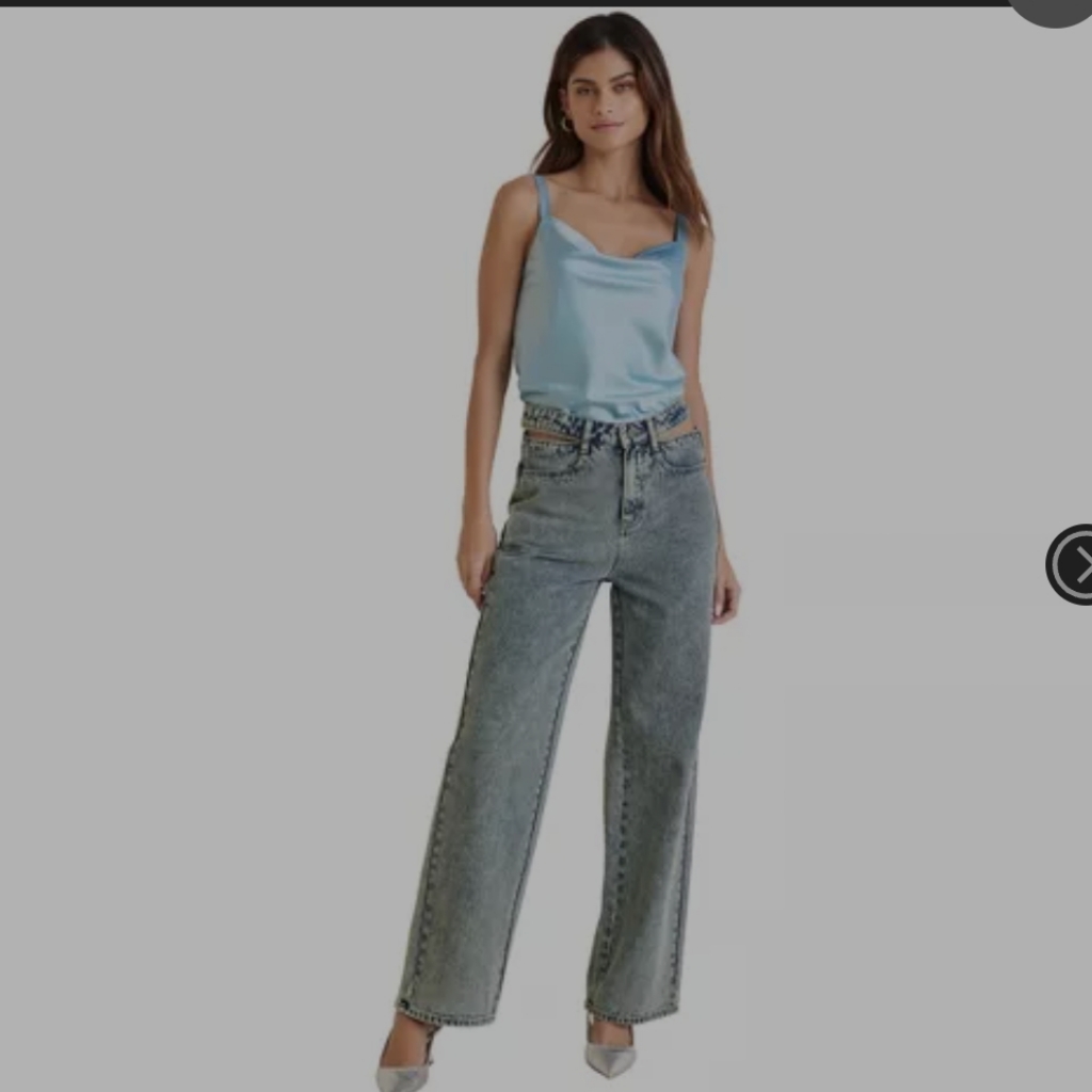 Venus Rhinestone Cut Out Jeans